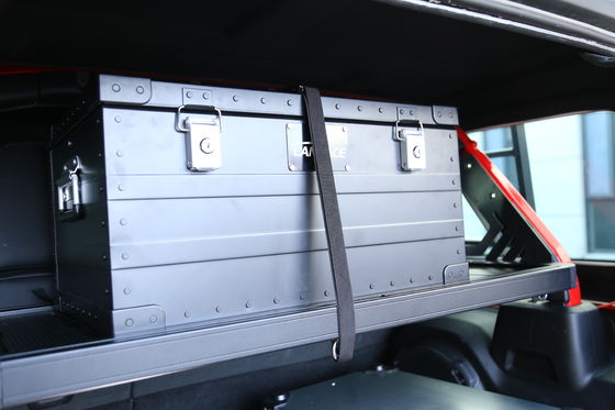 Pengangkut bagasi off-road untuk Jeep Wrangler Black Aluminium Alloy Cargo Basket