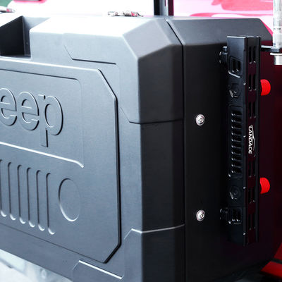 2021- Jeep Wrangler Hitam Aluminium Alloy Powder Coated Pintu Sisi Belakang Di Luar Kotak Penyimpanan