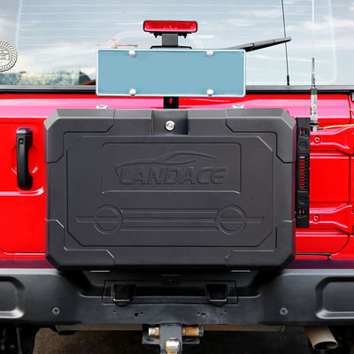 2021- Jeep Wrangler Hitam Aluminium Alloy Powder Coated Pintu Sisi Belakang Di Luar Kotak Penyimpanan