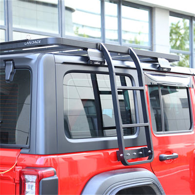 Jeep Wrangler 2008-2013 1500*1425*55mm Powder Coating Flat Roof Racks dengan Side Ladder