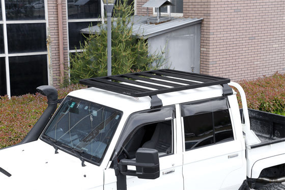 TOYOTA LAND CRUISER LC79 yang kokoh Rak atap datar Platform Kabin Rak atap Powder Coated