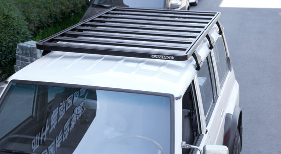 Rack atap off-road untuk NISSAN Y60 Black Powder Coating Baggage Racks Crossbar System