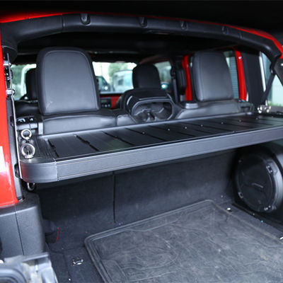 Powder Coating Rear Gate Metal Auto Trunk Boot Storage Inside Shelf untuk Jeep Wrangler JL JK 2013-2017