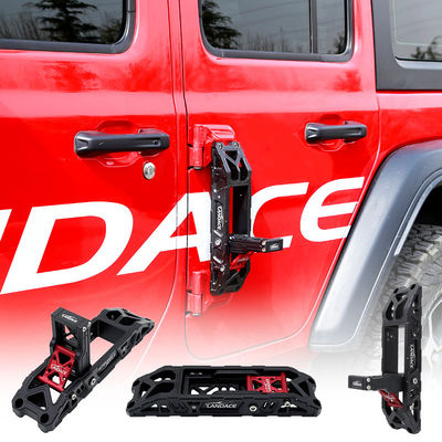 Pedal kaki mobil lipat untuk Jeep Wrangler JL JK Anodizing Aluminium Alloy CNC Ukiran