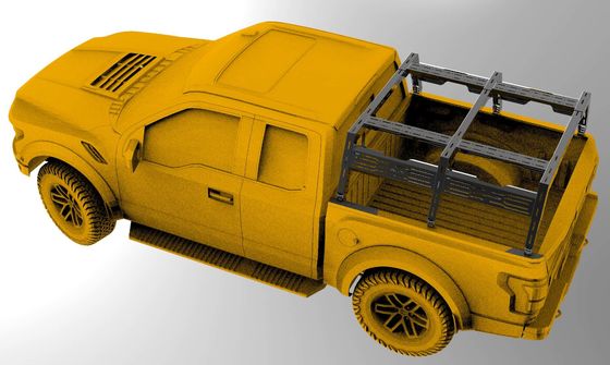 Off Road 4X4 Aluminium Alloy Cargo Roll Bar Roof Mount Disesuaikan untuk Truk Bed Rack