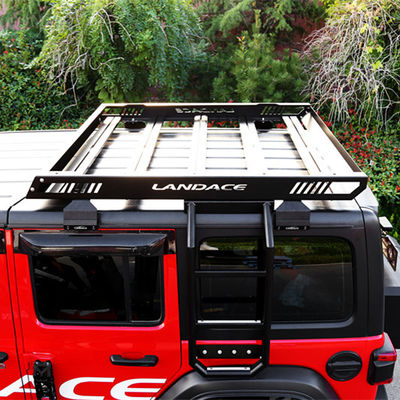 Jeep Wrangler JL JK Roof Rack Tray dengan Wind Fairing dan Aluminium Alloy Baggage Bracket