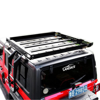 18-23 Wrangler Rubicon Jeep Roof Rack Basket dengan paduan aluminium berlapis bubuk tinggi