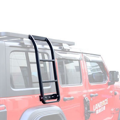 Platform Rak Atap Tangga Sisi Langsung untuk Jeep Wrangler JL Custom Black Powder Coating