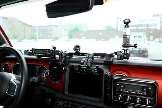 Pabrik langsung Multi fungsi teleskopik batang pusat konsol Mobil ponsel Bracket untuk Jeep Wrangler JL JK