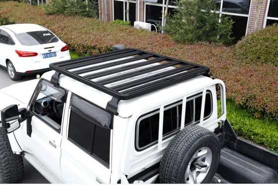4x4 kendaraan aksesoris eksterior datar bubuk dilapisi aluminium paduan atap rak 1400X1320mm