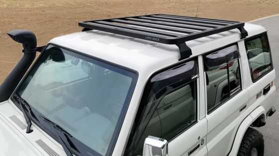 4x4 kendaraan aksesoris eksterior datar bubuk dilapisi aluminium paduan atap rak 1400X1320mm