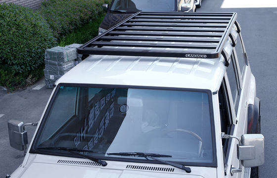 SUV Mobil Bar 4x4 Universal Baja Aluminium Kotak Hitam Packing Rak Atap untuk Y60