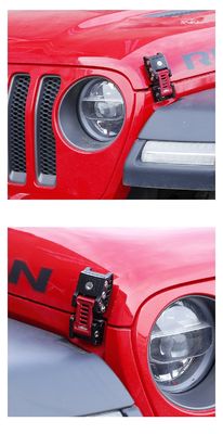 Ukuran yang disesuaikan Merah Hitam Kunci Kunci Hood Catch Kunci Kit untuk Jeep Wrangler JK J