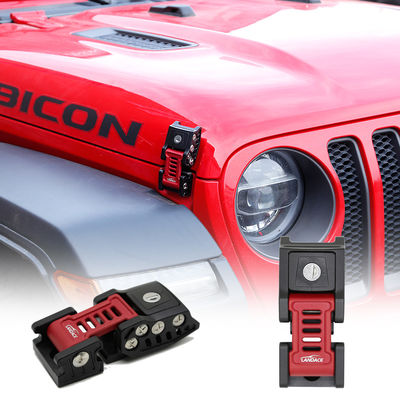 Jeep JL Customization 2X Aluminium Hood Lock Lock Catch Buckle dengan permukaan anodizing