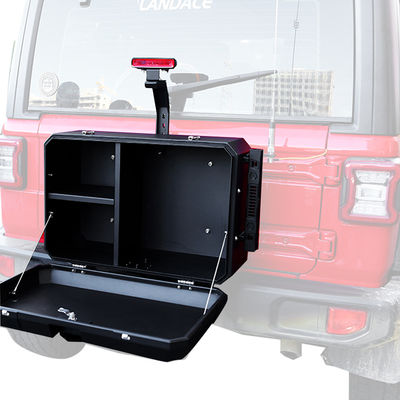Aluminium Alloy Jeep Pintu Belakang Di Luar Kotak penyimpanan untuk Wrangler JL JK Berat bersih 13,4kg