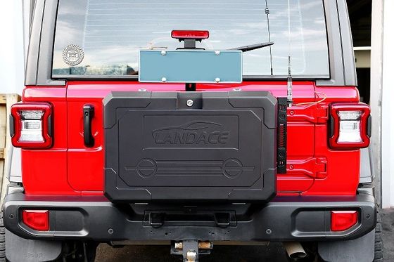 Panel ekspansi pintu gerbang belakang aluminium kotak alat penyimpanan untuk Jeep