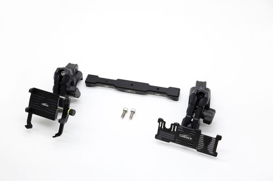 Multi-Mount Dash Phone Holder + GoPro Mount dengan Aluminium Slide Rail, Fleksibel Angle untuk 2018-2022 Jeep Wrangler