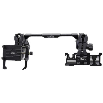 Multi-Mount Dash Phone Holder + GoPro Mount dengan Aluminium Slide Rail, Fleksibel Angle untuk 2018-2022 Jeep Wrangler