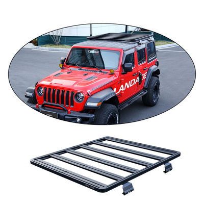 Cepat dan Mudah Pemasangan Hitam 4x4 Aluminium Alloy Rak Atap untuk Jeep Wrangler JL