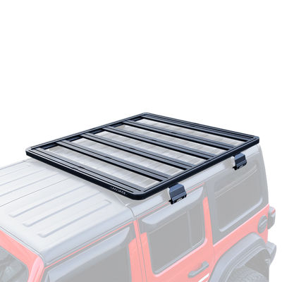 Cepat dan Mudah Pemasangan Hitam 4x4 Aluminium Alloy Rak Atap untuk Jeep Wrangler JL