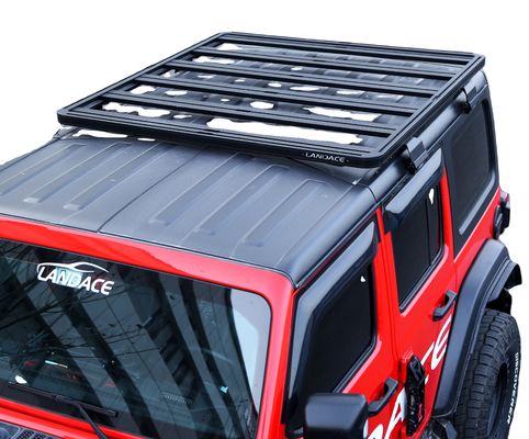 Cepat dan Mudah Pemasangan Hitam 4x4 Aluminium Alloy Rak Atap untuk Jeep Wrangler JL