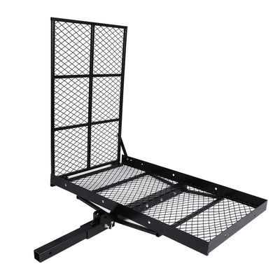 Custom Logo Hitam Lipat Hitch-mounted Keranjang-gaya Cargo Carrier untuk tugas berat