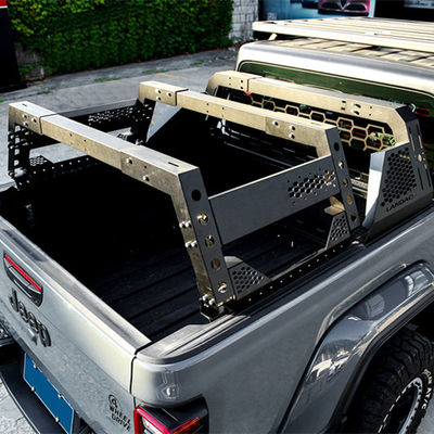 Silver Black Placement Trunk Mount Thorax Bed Rack System untuk Toyota Full-Size Truck Bed
