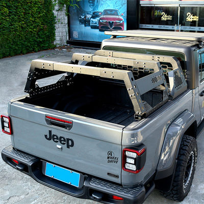 Silver Black Placement Trunk Mount Thorax Bed Rack System untuk Toyota Full-Size Truck Bed